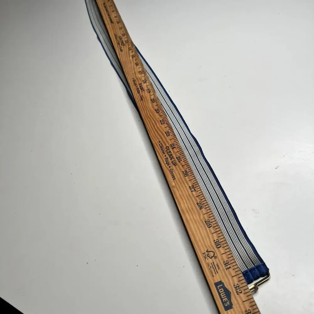 Vintage Charmant Waist Belt‎ Womens L Blue Elastic Wide Gold Tone Buckle Cinch